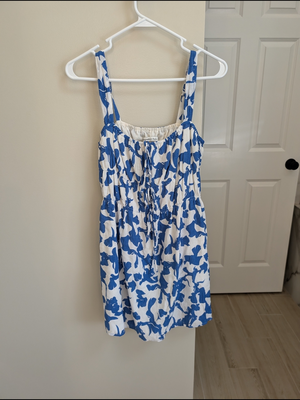 Abercrombie & Fitch White and Blue Floral Mini Dress